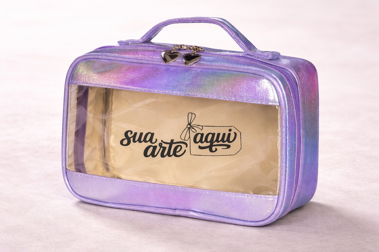 Nécessaire Sintética Holográfica Impermeável